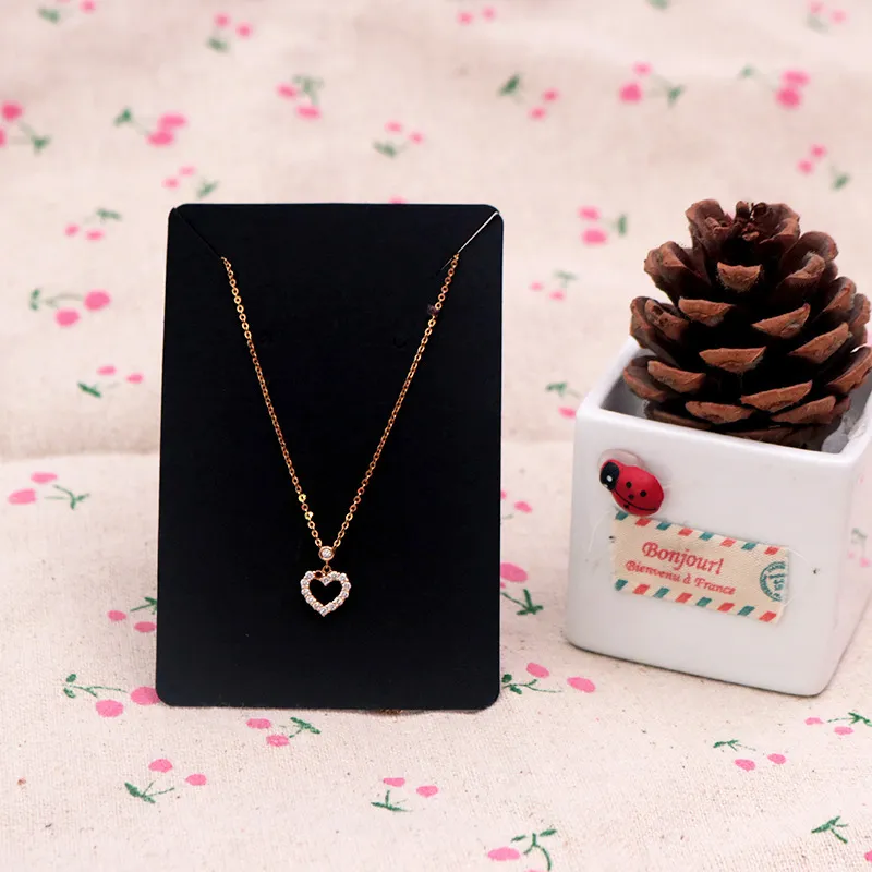 100pcs Simple Jewelry Packaging Card for Earrings Necklace Pendant - Paper Cardboard 6x9cm