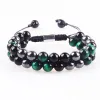 8MM Green Tiger Eye Triangle Arrangement