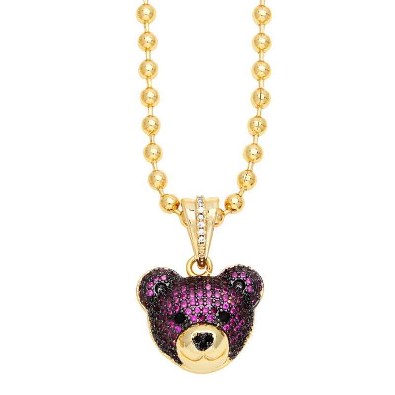 【BLACKPURPLE】happy bear necklace Wearing BLACKPINK LISA / BLACKPURPLE / Happy Bear Necklace