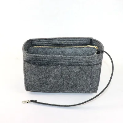 Women Fashion Foldable Felt Inner Cosmetic Storage Bag Cube Handbag