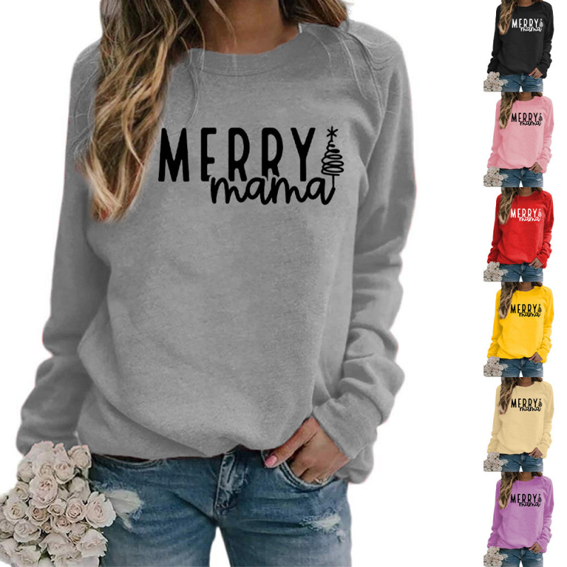 Women's fashion simple round neck long sleeve sweatshirt new arrivals