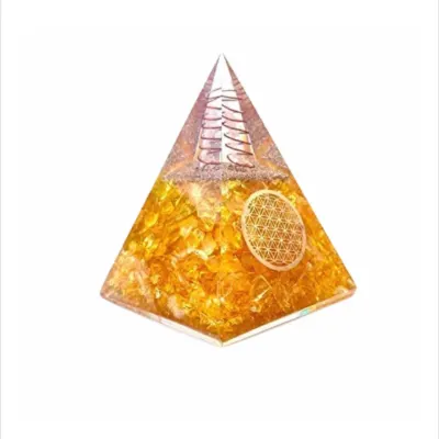 Pyramid Crystal Resin Glue Drop Ornament Home Decoration Handmade