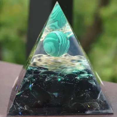 Pyramid Crystal Resin Glue Drop Ornament Home Decoration Handmade