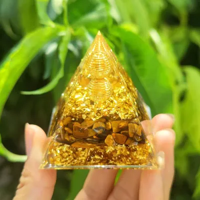 Pyramid Crystal Resin Glue Drop Ornament Home Decoration Handmade
