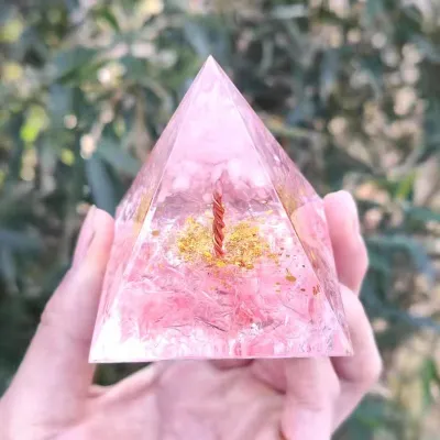 Pyramid Crystal Resin Glue Drop Ornament Home Decoration Handmade