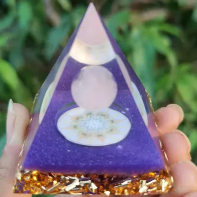 Pyramid Crystal Resin Glue Drop Ornament Home Decoration Handmade