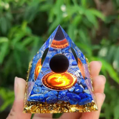 Pyramid Crystal Resin Glue Drop Ornament Home Decoration Handmade