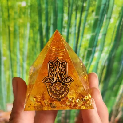 Pyramid Crystal Resin Glue Drop Ornament Home Decoration Handmade