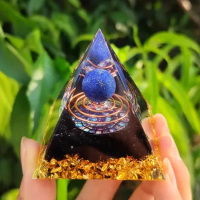 Pyramid Crystal Resin Glue Drop Ornament Home Decoration Handmade