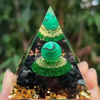 Pyramid Crystal Resin Glue Drop Ornament Home Decoration Handmade