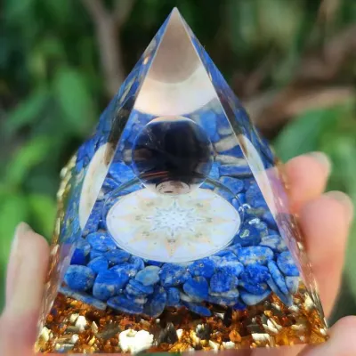 Pyramid Crystal Resin Glue Drop Ornament Home Decoration Handmade