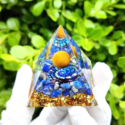 Pyramid Crystal Resin Glue Drop Ornament Home Decoration Handmade