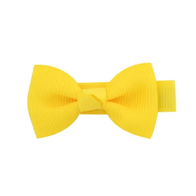 Kids Girls Sweet Candy Color Bow Duckbill Hairpin Cloth Accessories