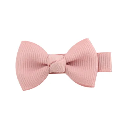 Kids Girls Sweet Candy Color Bow Duckbill Hairpin Cloth Accessories