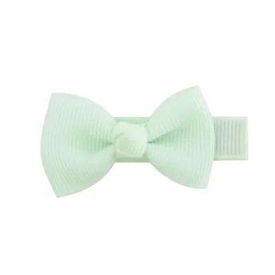Kids Girls Sweet Candy Color Bow Duckbill Hairpin Cloth Accessories