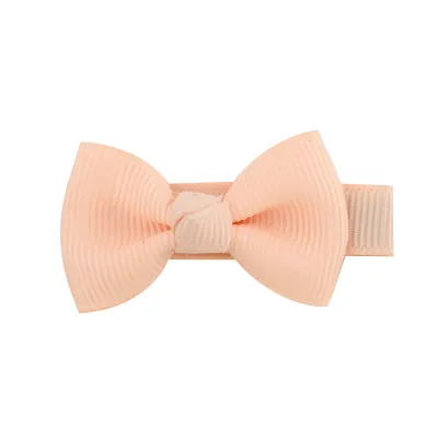 Kids Girls Sweet Candy Color Bow Duckbill Hairpin Cloth Accessories