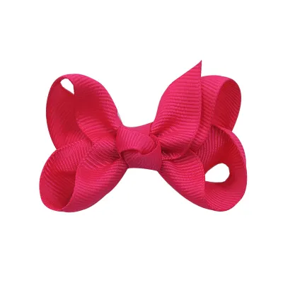 Kids Girls Fashion Sweet Candy Color Warped Bow Duck Beak Hair Clip Accessories