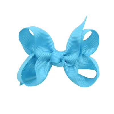 Kids Girls Fashion Sweet Candy Color Warped Bow Duck Beak Hair Clip Accessories
