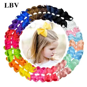 Kids Girls Fashion Sweet Candy Color Warped Bow Duck Beak Hair Clip Accessories