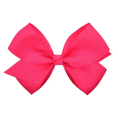 Kids Girls Sweet Candy Color Plaid Rib Bow Duckbill Hairpin Hair Accessories