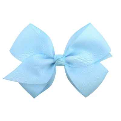 Kids Girls Sweet Candy Color Plaid Rib Bow Duckbill Hairpin Hair Accessories