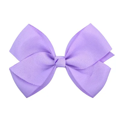 Kids Girls Sweet Candy Color Plaid Rib Bow Duckbill Hairpin Hair Accessories