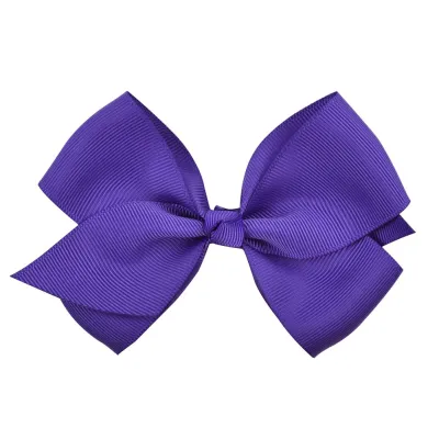 Kids Girls Sweet Candy Color Plaid Rib Bow Duckbill Hairpin Hair Accessories