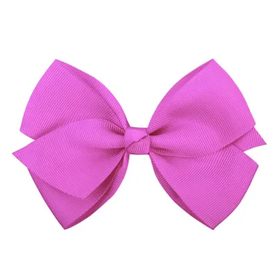 Kids Girls Sweet Candy Color Plaid Rib Bow Duckbill Hairpin Hair Accessories