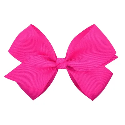 Kids Girls Sweet Candy Color Plaid Rib Bow Duckbill Hairpin Hair Accessories