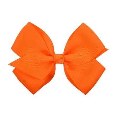 Kids Girls Sweet Candy Color Plaid Rib Bow Duckbill Hairpin Hair Accessories