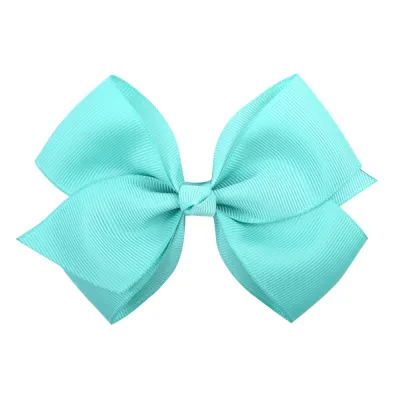 Kids Girls Sweet Candy Color Plaid Rib Bow Duckbill Hairpin Hair Accessories