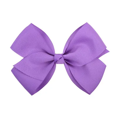 Kids Girls Sweet Candy Color Plaid Rib Bow Duckbill Hairpin Hair Accessories