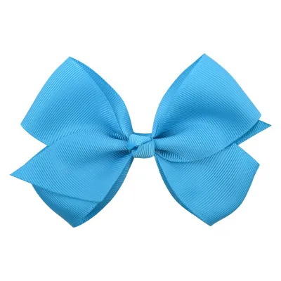 Kids Girls Sweet Candy Color Plaid Rib Bow Duckbill Hairpin Hair Accessories