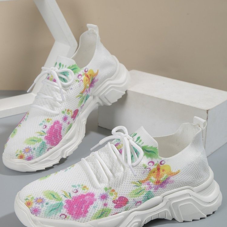 Floral Sneakers Wedges Canvas Shoes – VioletLilybyAgnetha