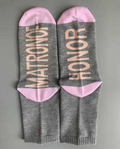 Fashion Letter Jacquard Wedding Party Cotton Knee High Socks