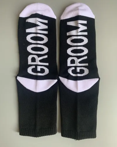 Fashion Letter Jacquard Wedding Party Cotton Knee High Socks