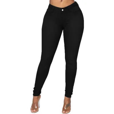 Women Fashion Plus Size Skinny Pencil Jeans