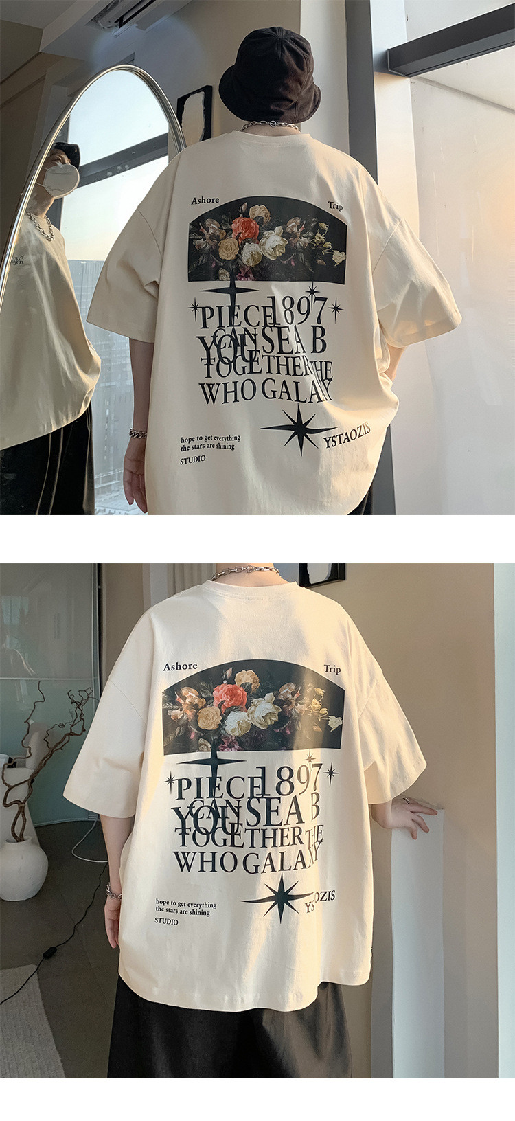 Wholesale Men Fashion Casual Vintage Letter Hiphop Short