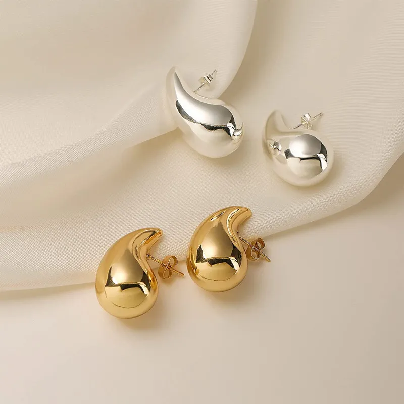 Women Fashion Simple Geometry Tear Drop Earrings Sweet CCB
