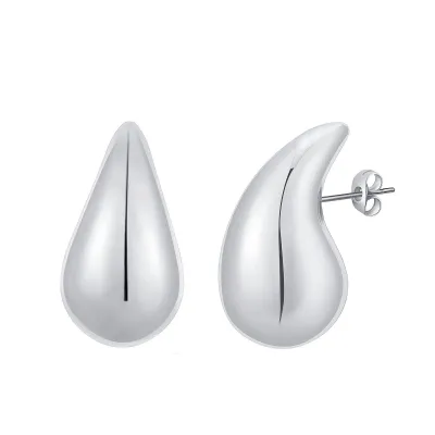 Women Fashion Simple Geometry Tear Drop Earrings Sweet CCB