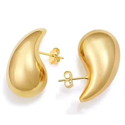 Women Fashion Simple Geometry Tear Drop Earrings Sweet CCB