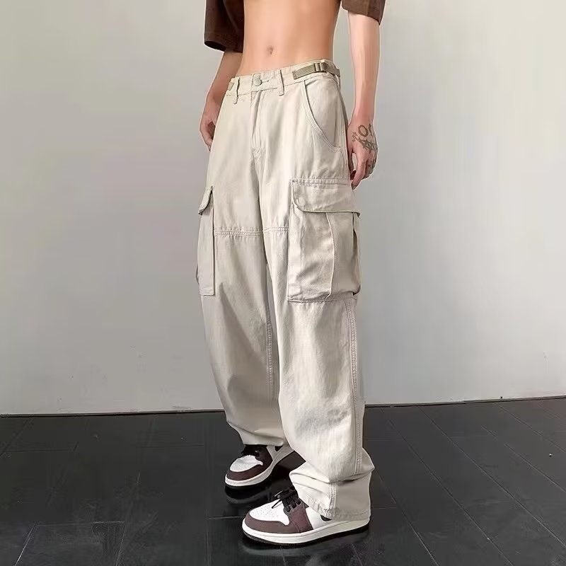 【COLOR iN ID】Loose wide cargo pants d305c18e-af55-4345-8d39-