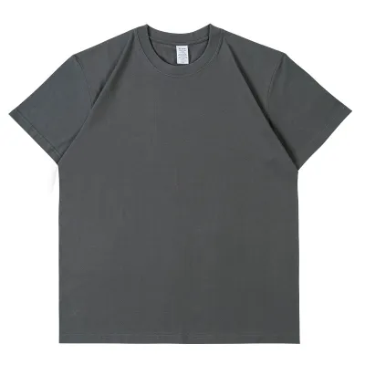 Men And Women Casual Solid Color Round Neck Short Sleeve Pure Cotton T-Shirt