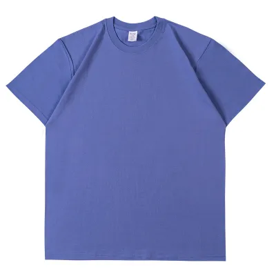 Men And Women Casual Solid Color Round Neck Short Sleeve Pure Cotton T-Shirt
