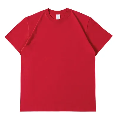 Men And Women Casual Solid Color Round Neck Short Sleeve Pure Cotton T-Shirt