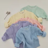 Kids Toddler Girls Boys Autumn Winter Fashion Casual Simple Solid Color Sweater