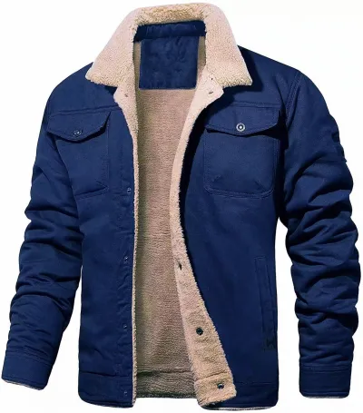 Men Autumn Winter Plus Size Velvet Lapel Solid Color Casual Jacket Coat