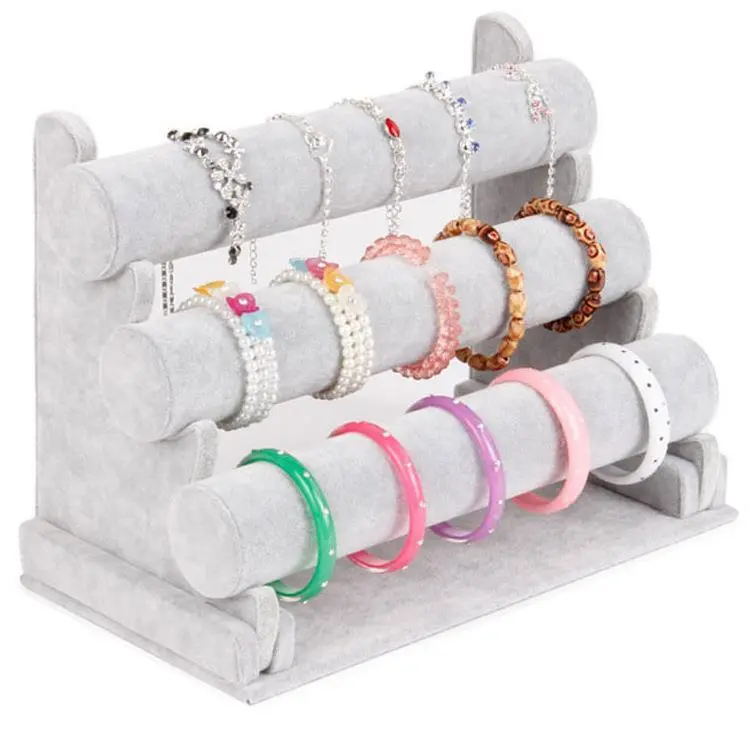 Flannel Hair Flower Hair Ring Bracelet Display Jewelry Display Stand