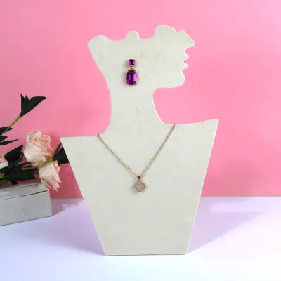 Simple Flannel Folding Jewelry Display Stand Portrait