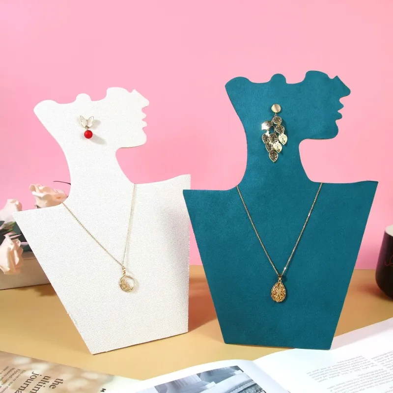 Simple Flannel Folding Jewelry Display Stand Portrait